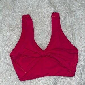 Pink sports bra